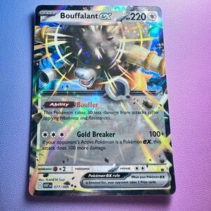bouffalant ex - 077/086 (holo double rare) — pokemon: white flare